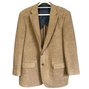 Tom James Wool Tweed Sports Coat 2 Button Blazer Jacket